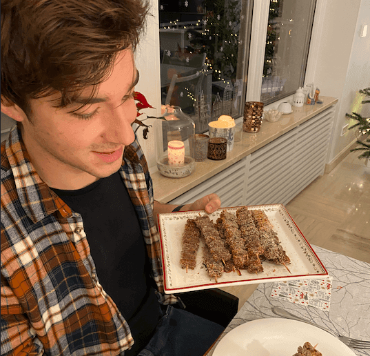 Tucking into some of Nonna's involtini